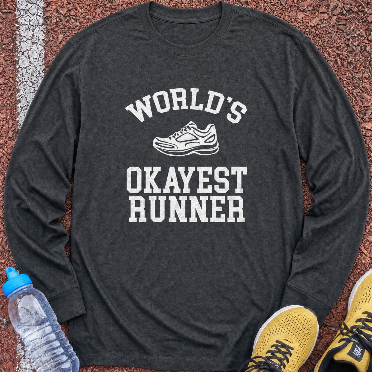 Okayest Runner Long Sleeve - Dark Heather