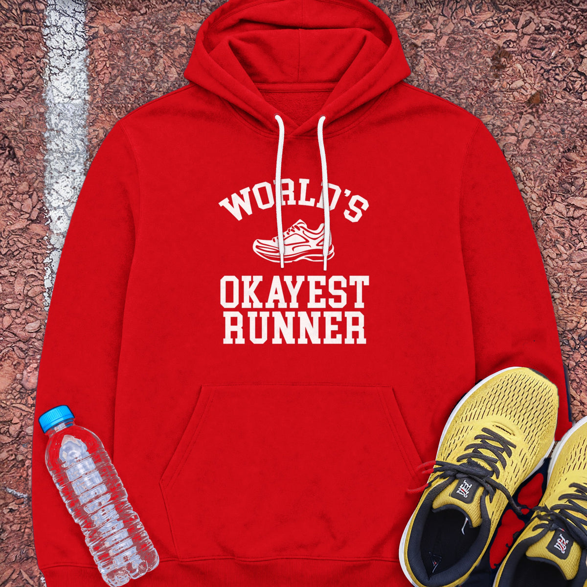 Okayest Runner Hoodie - Red