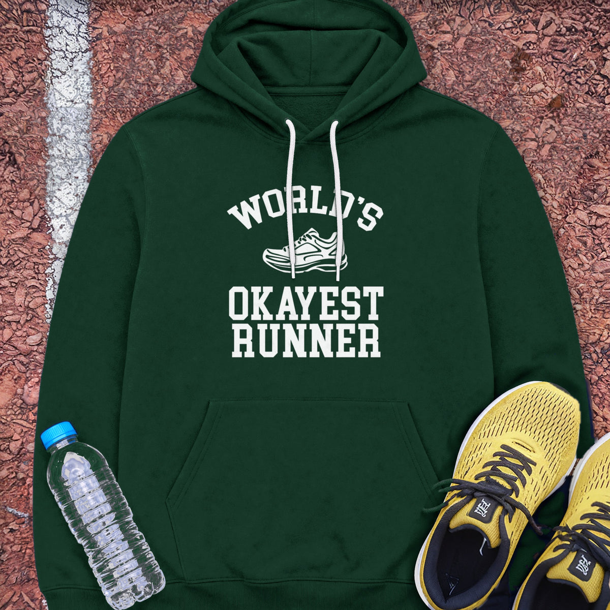 Okayest Runner Hoodie - Forest Green