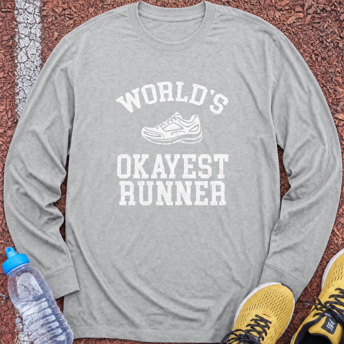 Okayest Runner Long Sleeve - Sport Grey
