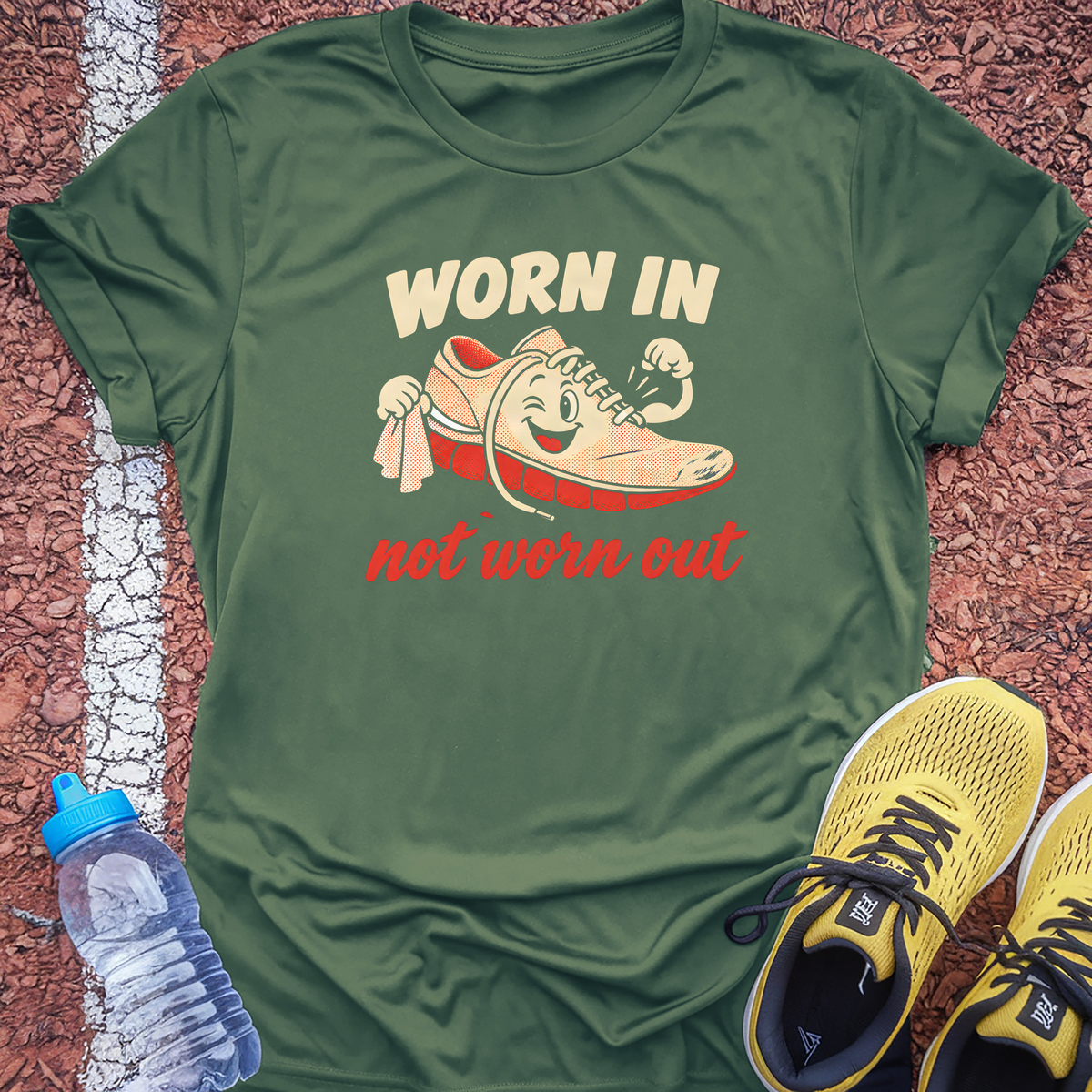 Worn In Not Worn Out Tech Tee - Forest Green