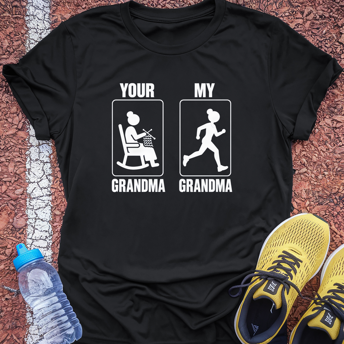 Your Grandma My Grandma Tech Tee - Black
