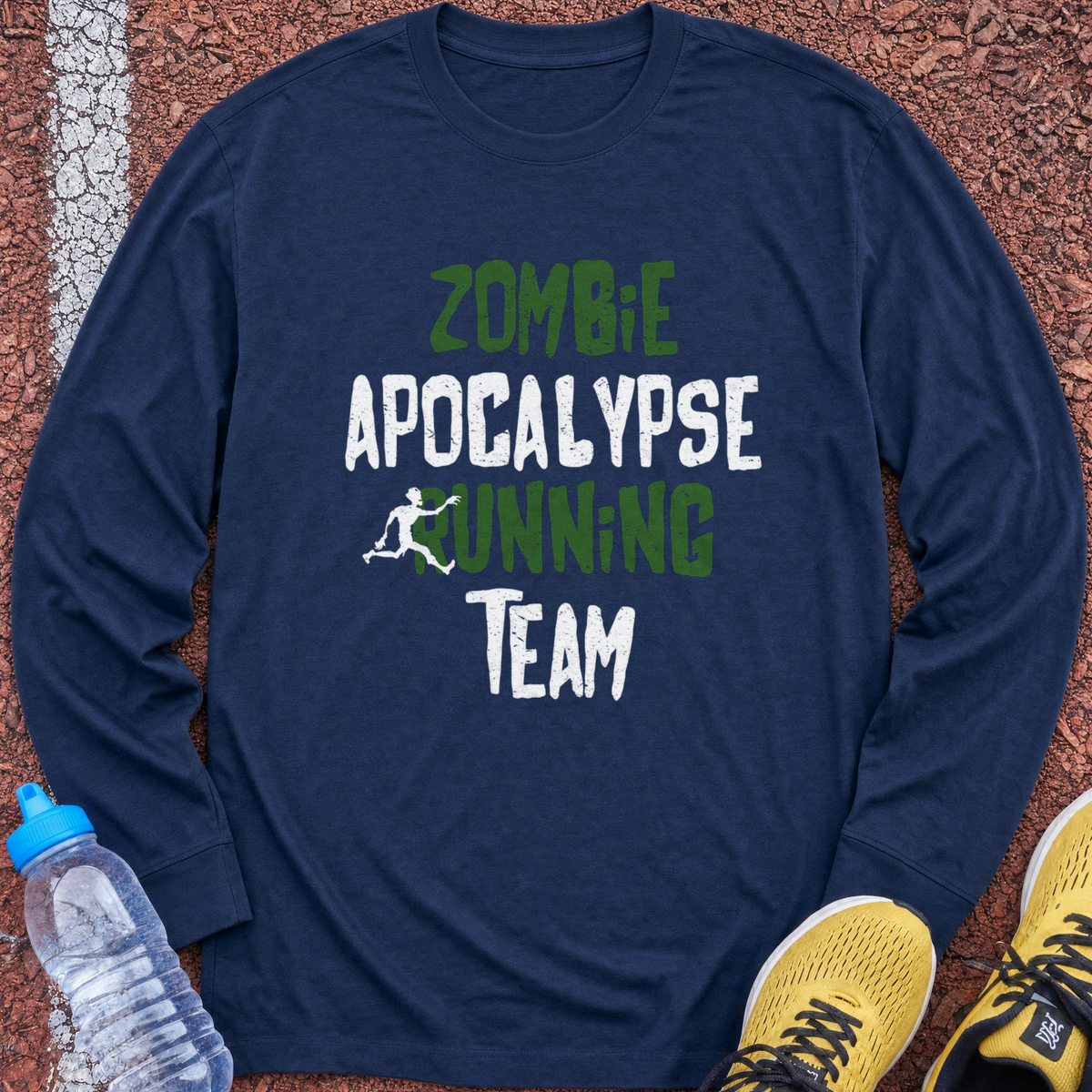 Zombie Apocalypse Long Sleeve - Navy