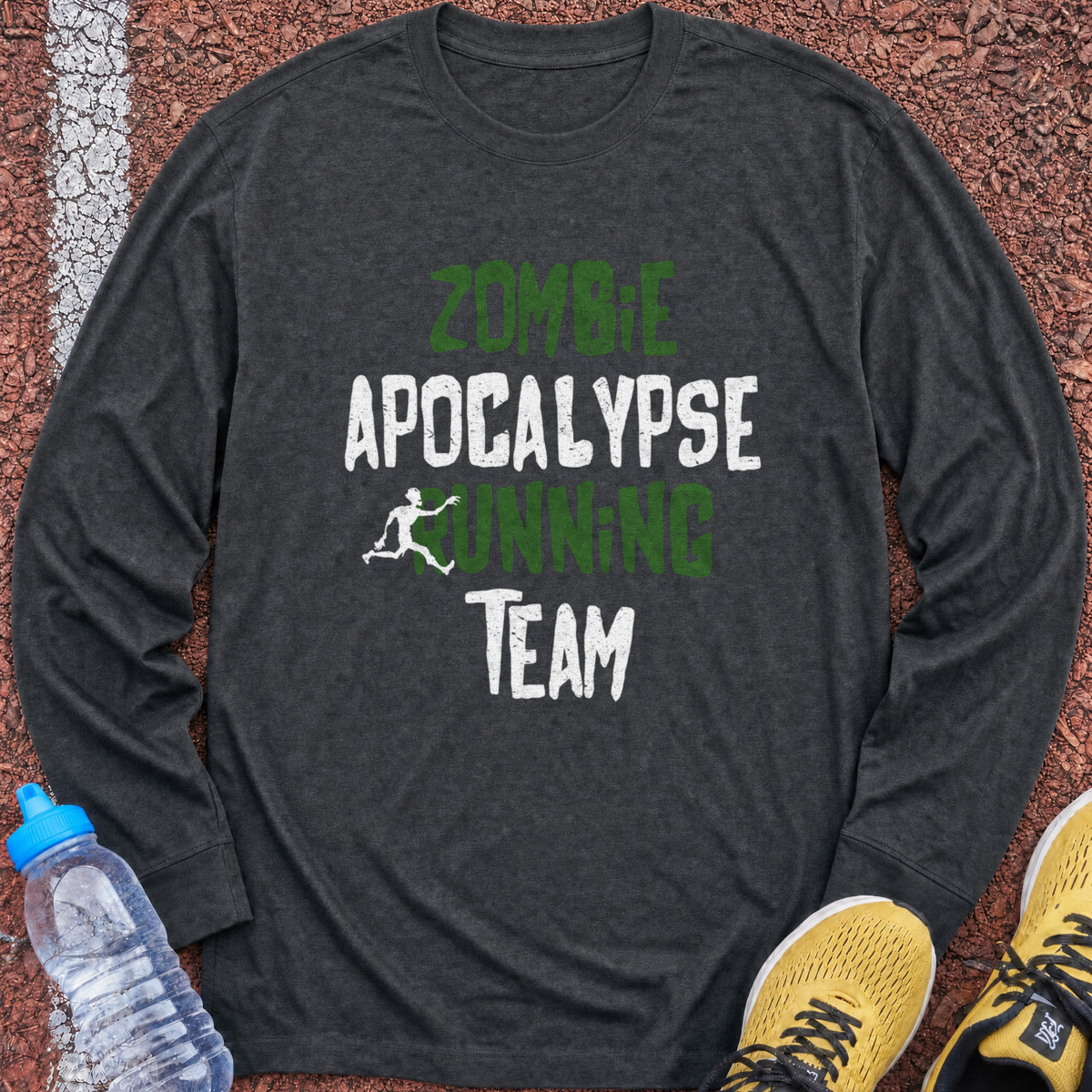 Zombie Apocalypse Long Sleeve - Dark Heather